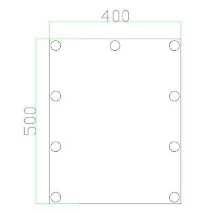 LED Καθρέπτης με φως 9xLED/1W/230V 3000/4000/6000K 50x40 cm IP44