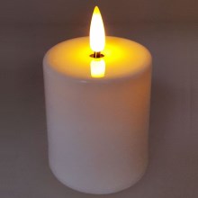 LED Κερί LED/2xAA θερμό λευκό 9 cm λευκό