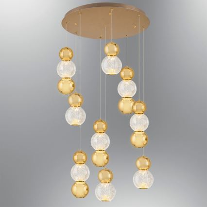 LED Κρεμαστή λάμπα CREMONA LED/51W/230V 3000K χρυσή