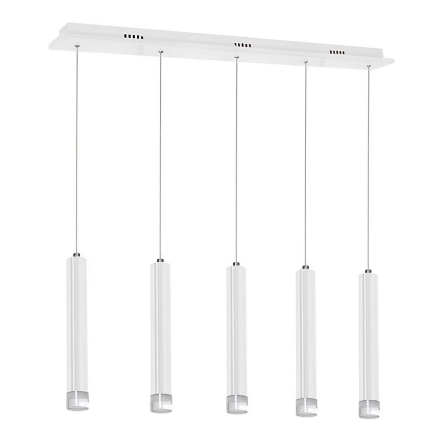 LED Κρεμαστό πολύφωτο ALBA 5xLED/25W/230V λευκό