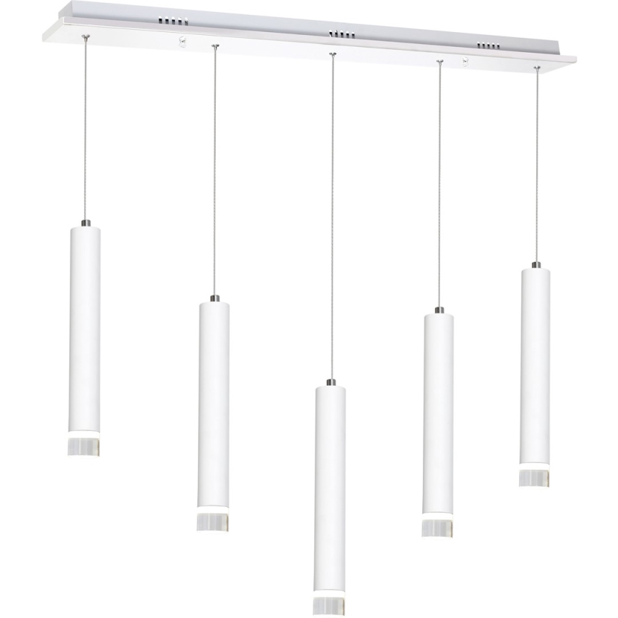 LED Κρεμαστό πολύφωτο ALBA 5xLED/25W/230V λευκό