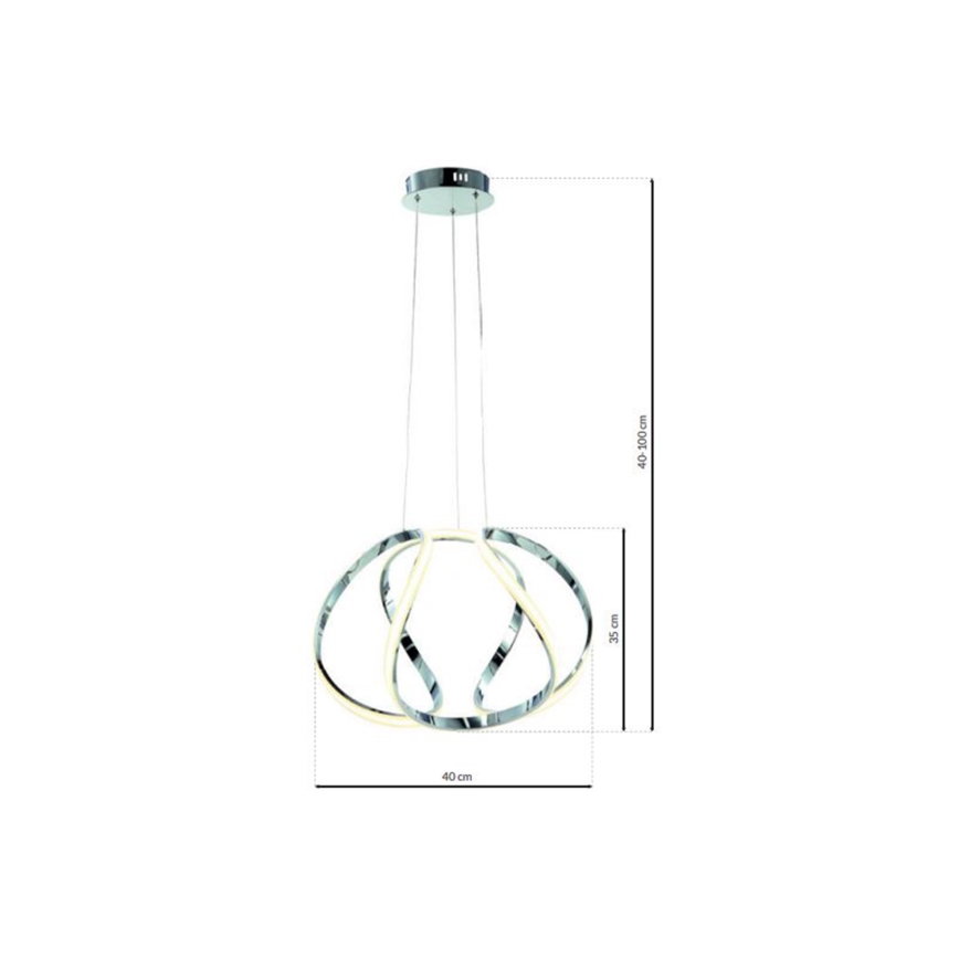 LED Κρεμαστό πολύφωτο GLOBE 1xLED/50W/230V