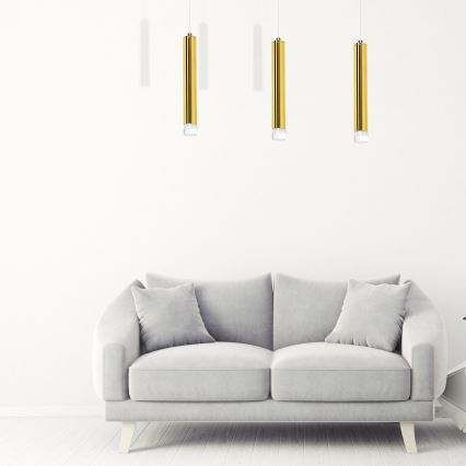 LED Κρεμαστό πολύφωτο GOLDIE 3xLED/15W/230V χρυσό