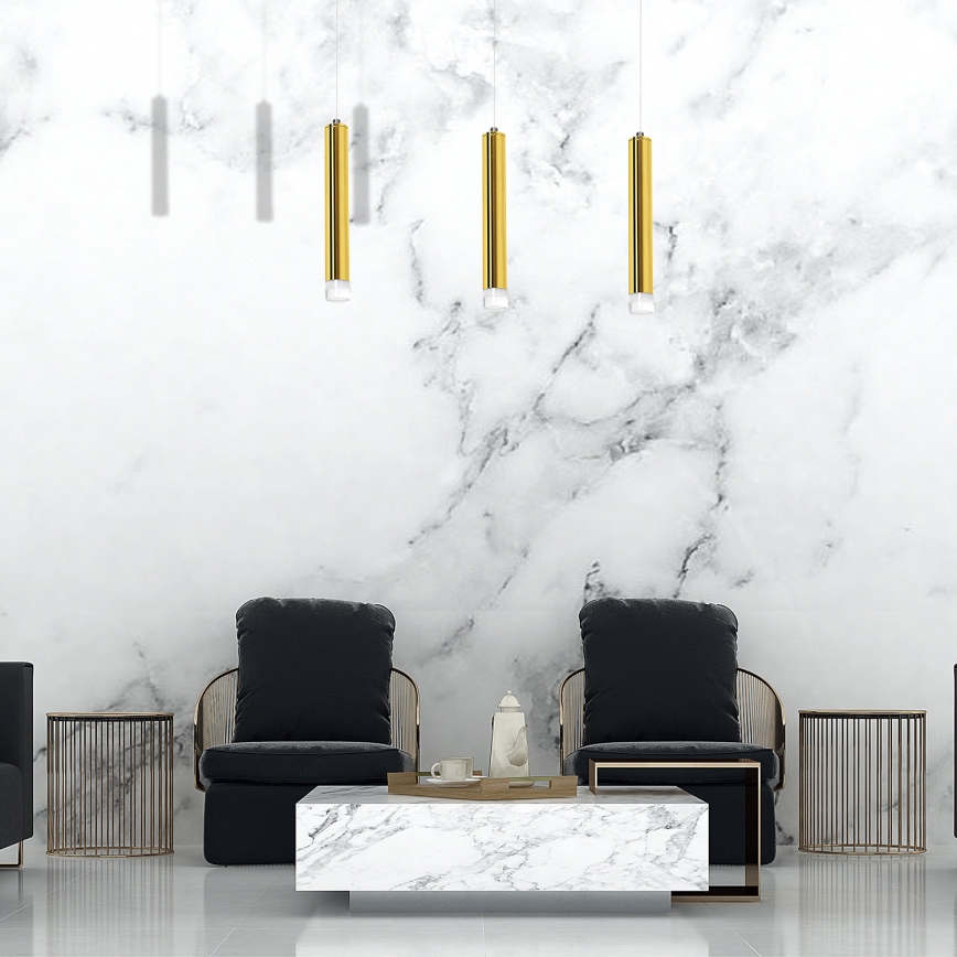 LED Κρεμαστό πολύφωτο GOLDIE 3xLED/15W/230V χρυσό