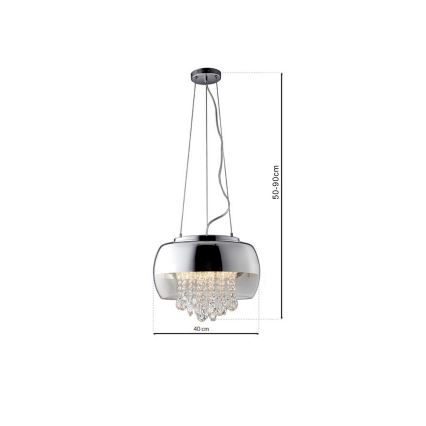 LED Κρεμαστό πολύφωτο LUNA 1xE14/40W/230V