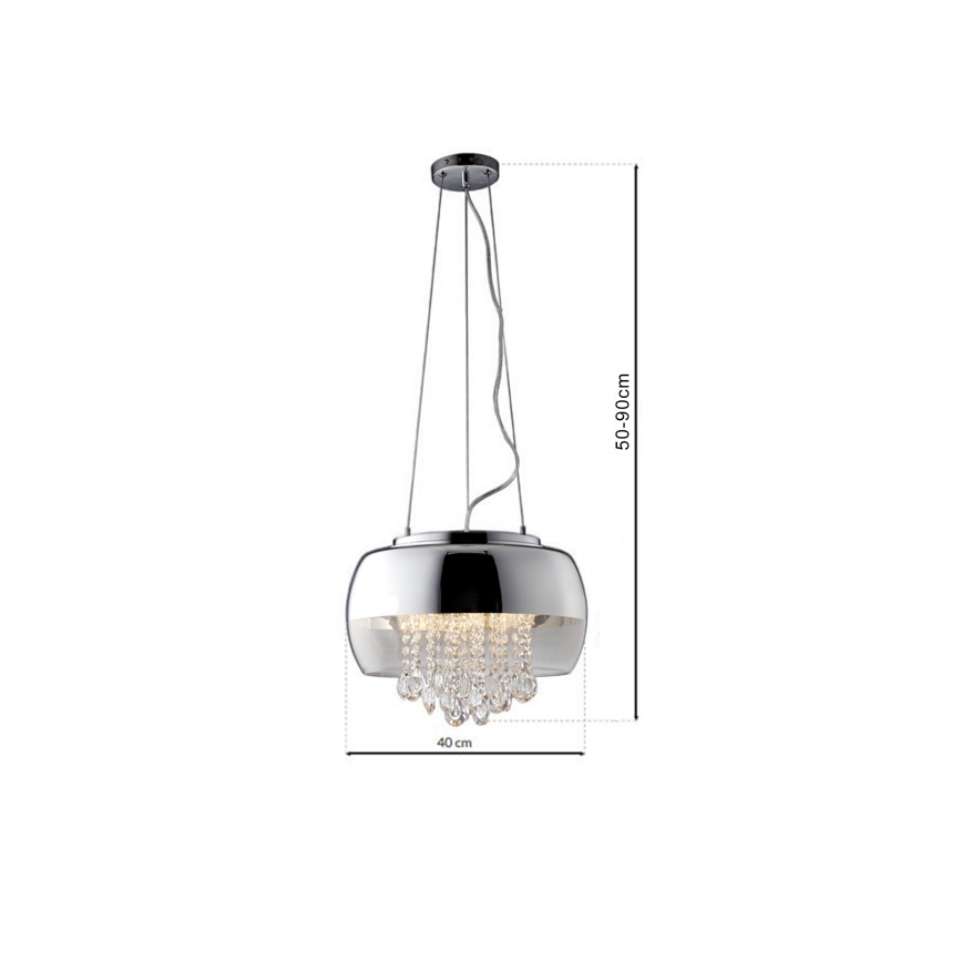 LED Κρεμαστό πολύφωτο LUNA 1xE14/40W/230V