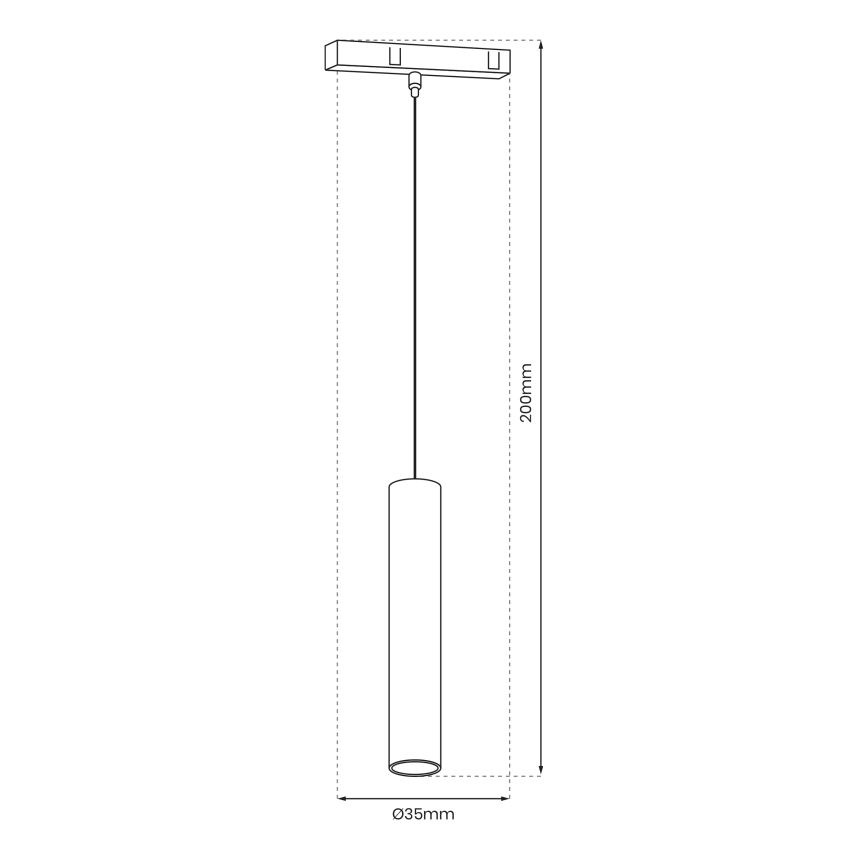 LED Κρεμαστό πολύφωτο MAGNETIC TRACK 1xLED/7W/48V