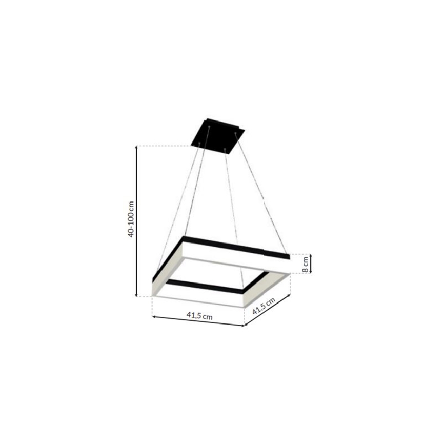 LED Κρεμαστό πολύφωτο NERO 1xLED/32W/230V