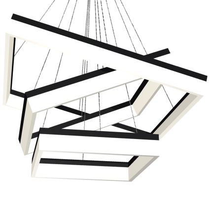 LED Κρεμαστό πολύφωτο NERO 3xLED/140W/230V