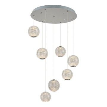 LED Κρεμαστό Φως CREMONA 7xLED/5W/230V 3000K ματ χρώμιο