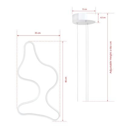 LED Κρεμαστό φωτιστικό ARTISAN LED/36W/230V 4000K λευκό