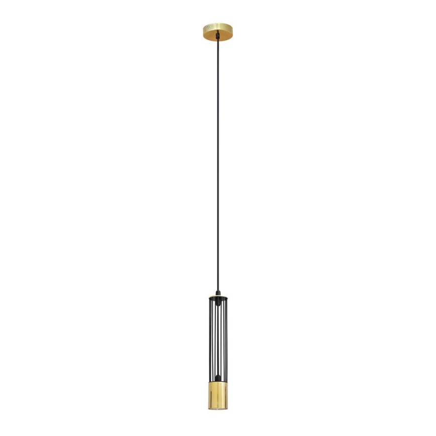 LED Κρεμαστό φωτιστικό BARS 1xGU10/4,8W/230V μαύρο/χρυσαφί