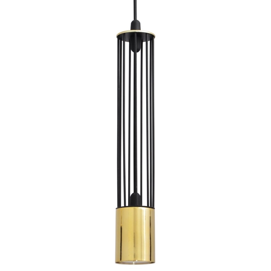 LED Κρεμαστό φωτιστικό BARS 1xGU10/4,8W/230V μαύρο/χρυσαφί