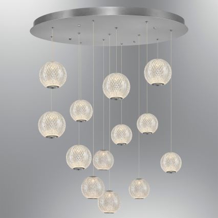 LED Κρεμαστό φωτιστικό CREMONA 13xLED/5W/230V 3000K ματ χρώμιο
