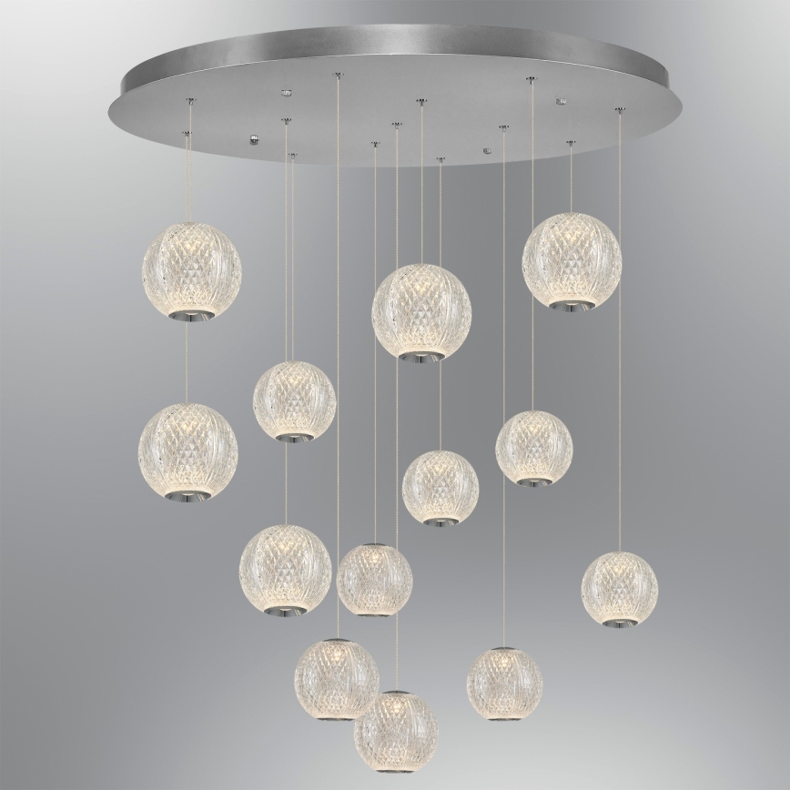 LED Κρεμαστό φωτιστικό CREMONA 13xLED/5W/230V 3000K ματ χρώμιο