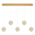 LED Κρεμαστό φωτιστικό CREMONA 5xLED/5W/230V 3000K χρυσό