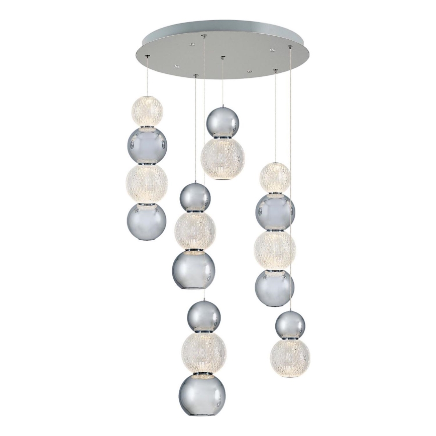 LED Κρεμαστό φωτιστικό CREMONA LED/34W/230V 3000K ματ χρώμιο