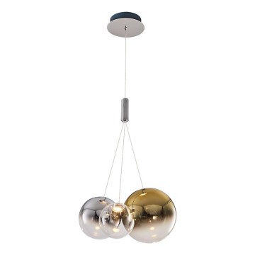 LED κρεμαστό φωτιστικό ENNA 3xG9/5W/230V 3000K καπνός/χρυσό