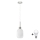 LED κρεμαστό φωτιστικό HARMA 1xE27/60W/230V, διάμετρος 14 cm, ματ χρώμιο/άσπρο