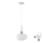 LED Κρεμαστό Φωτιστικό HARMA 1xE27/60W/230V διάμετρος 25 εκ. ματ χρώμιο/άσπρο