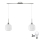 LED κρεμαστό φωτιστικό HARMA 2xE27/60W/230V ματ χρώμιο/άσπρο