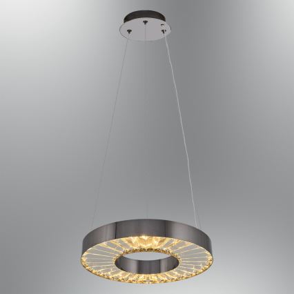 LED Κρεμαστό φωτιστικό JESI LED/35W/230V 3000K διάμετρος 40 cm ασημένιο