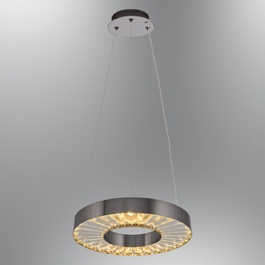 LED Κρεμαστό φωτιστικό JESI LED/35W/230V 3000K διάμετρος 40 cm ασημένιο