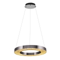 LED Κρεμαστό φωτιστικό JESI LED/35W/230V 3000K διάμετρος 60 cm ασημί