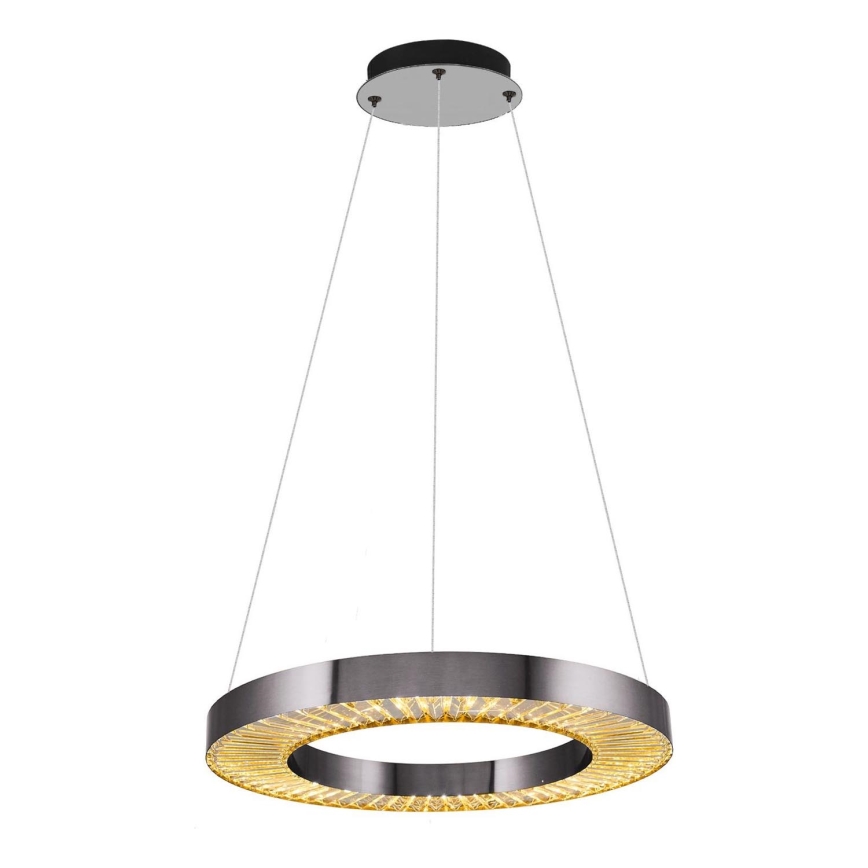 LED Κρεμαστό φωτιστικό JESI LED/35W/230V 3000K διάμετρος 60 cm ασημί