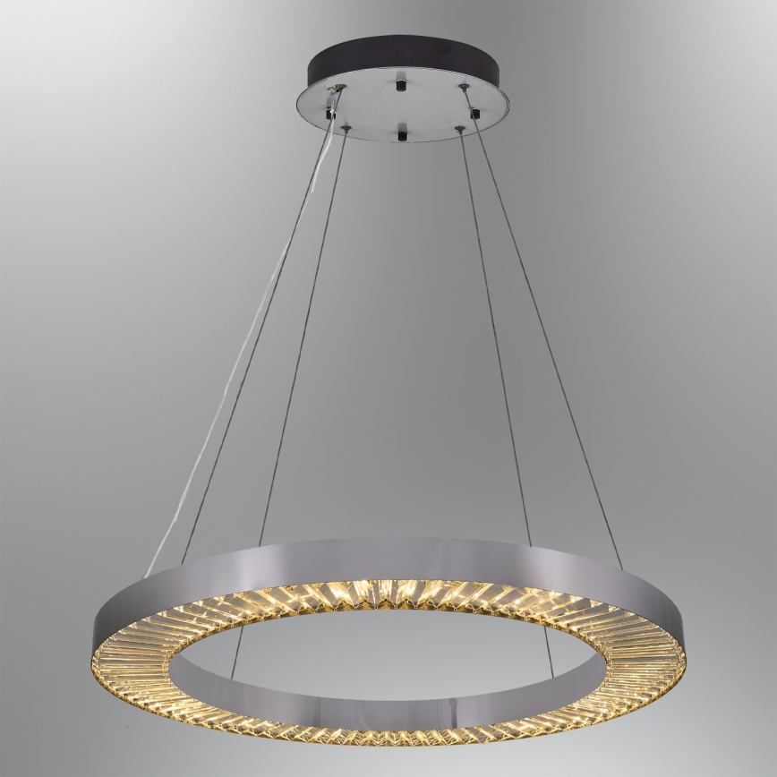 LED κρεμαστό φωτιστικό JESI LED/85W/230V 3000K Ø 80 cm ασημένιο