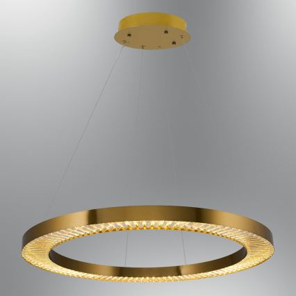 LED Κρεμαστό φωτιστικό JESI LED/90W/230V 3000K διάμετρος 100 cm μπρούντζινο