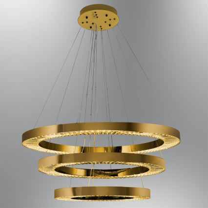 LED κρεμαστό φωτιστικό JESI LED/99W/230V 3000K 100 cm μπρονζέ