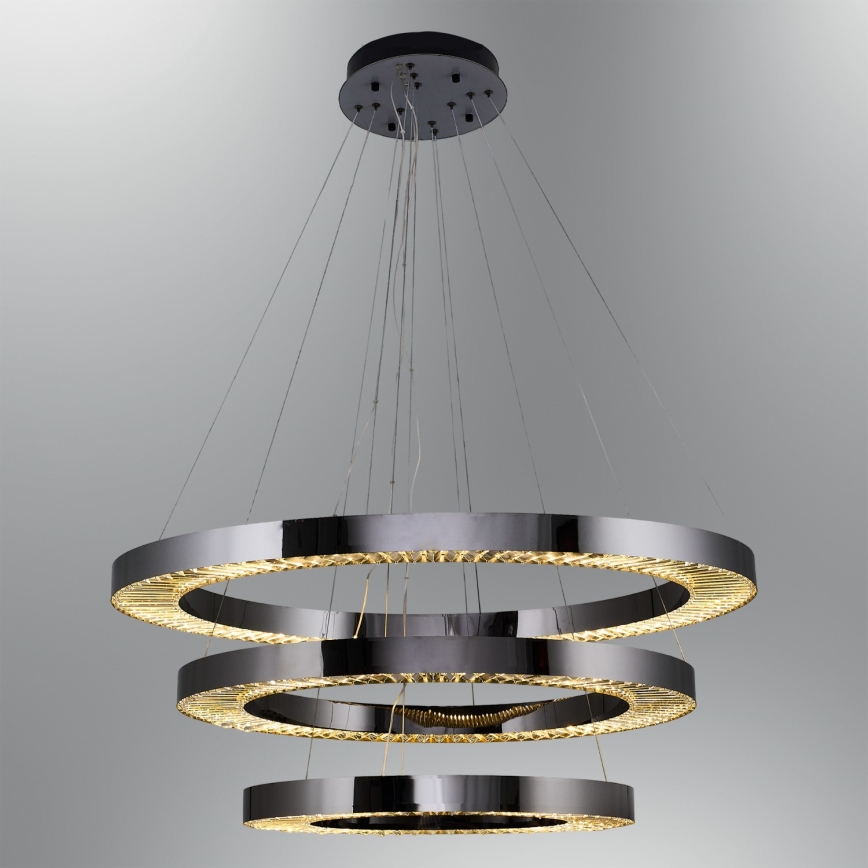 LED Κρεμαστό Φωτιστικό JESI LED/99W/230V 3000K διάμετρος 100 cm ασημί