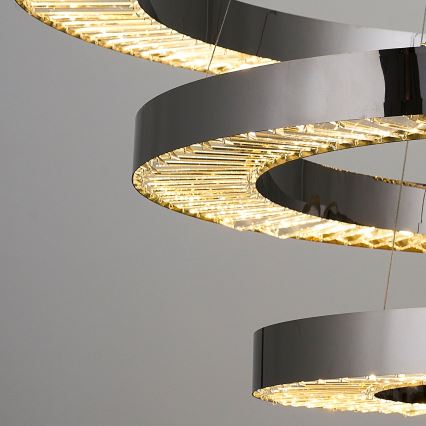 LED Κρεμαστό Φωτιστικό JESI LED/99W/230V 3000K διάμετρος 100 cm ασημί