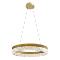 LED κρεμαστό φωτιστικό με καλώδιο FROZI LED/32W/230V διάμ. 50 cm χρυσό