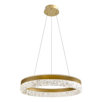 LED κρεμαστό φωτιστικό με καλώδιο FROZI LED/32W/230V διάμ. 50 cm χρυσό