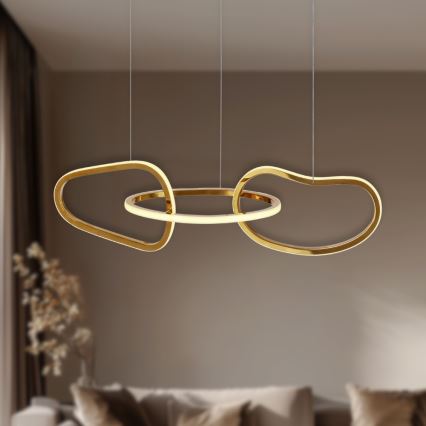 LED κρεμαστό φωτιστικό με σύρμα ANNELI LED/30W/230V 80 cm χρυσό