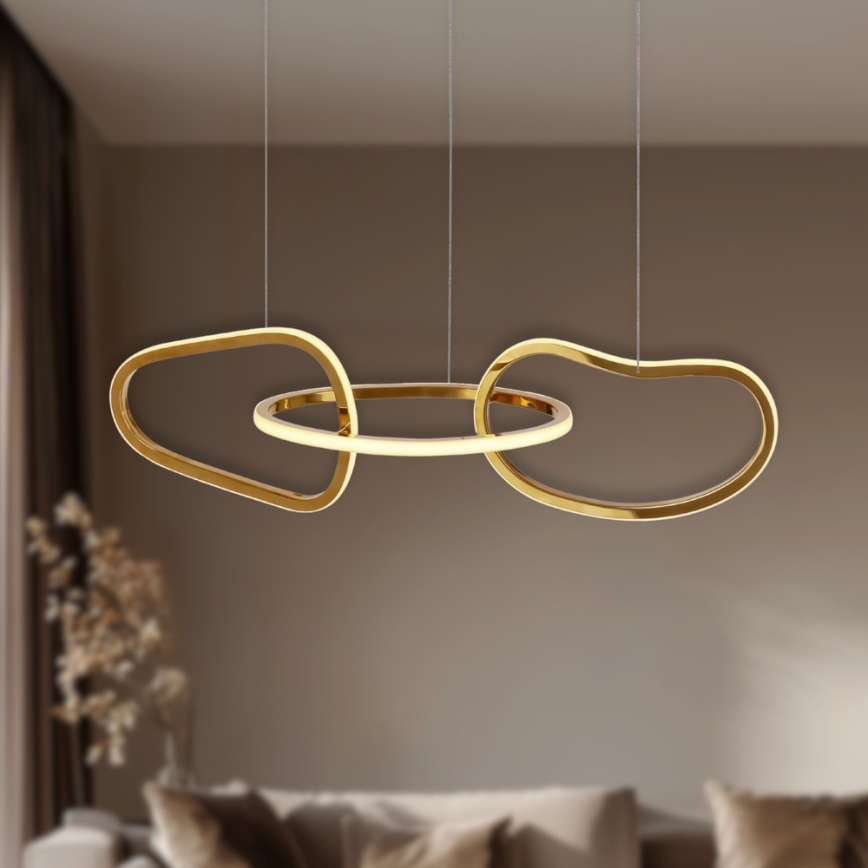 LED κρεμαστό φωτιστικό με σύρμα ANNELI LED/30W/230V 80 cm χρυσό