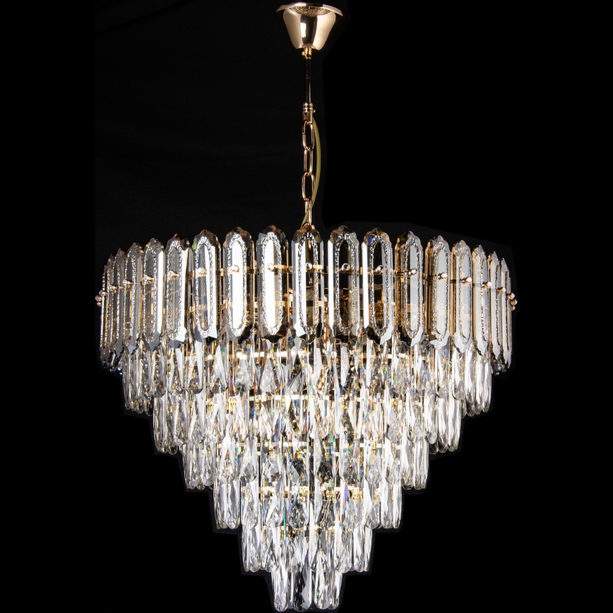 LED Κρεμαστό φωτιστικό οροφής 11xE27/60W/230V + 7xLED/6W διάμετρος 60 cm χρυσό