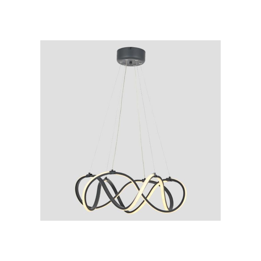 LED Κρεμαστό φωτιστικό οροφής 2xLED/27W/230V 3000/4000/6000K μαύρο