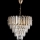 LED Κρεμαστό φωτιστικό οροφής 7xE27/60W/230V + 4xLED/6W διάμετρος 40 cm χρυσό