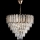 LED Κρεμαστό φωτιστικό οροφής 9xE27/60W/230V + 6xLED/6W διάμετρος 50 cm χρυσό