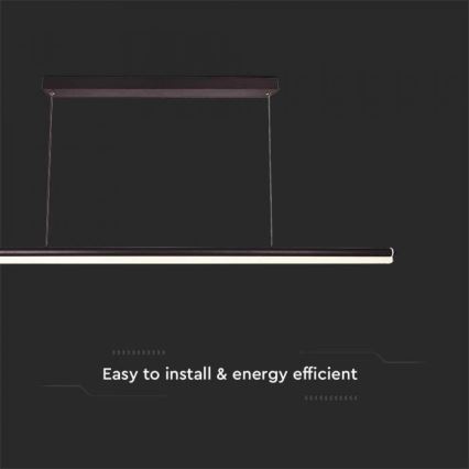 LED Κρεμαστό φωτιστικό οροφής LED/23W/230V 4000K 120 cm μαύρο