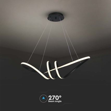 LED Κρεμαστό φωτιστικό οροφής LED/24W/230V 3000K μαύρο