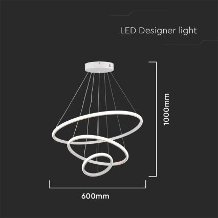 LED Κρεμαστό φωτιστικό οροφής LED/32W/230V 3000K λευκό