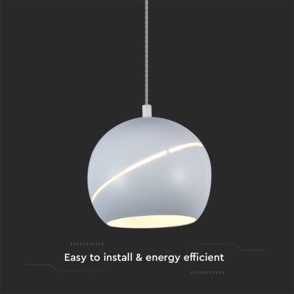 LED Κρεμαστό φωτιστικό οροφής LED/8,5W/230V 3000K λευκό