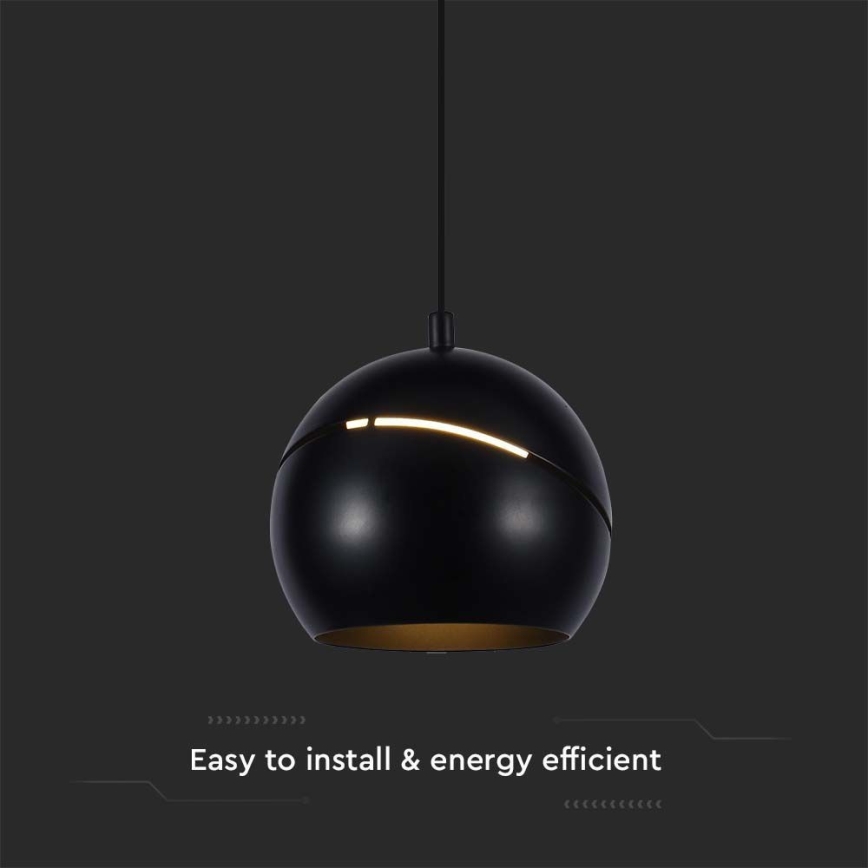 LED Κρεμαστό φωτιστικό οροφής  LED/8,5W/230V 3000K μαύρο