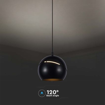 LED Κρεμαστό φωτιστικό οροφής  LED/8,5W/230V 3000K μαύρο