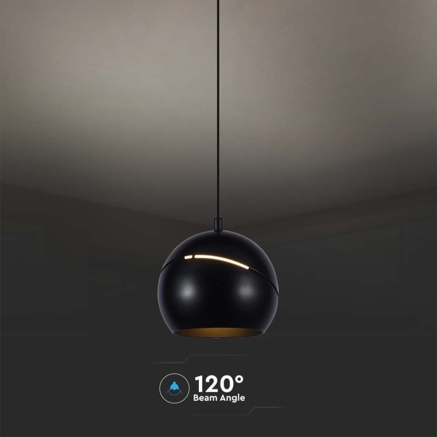 LED Κρεμαστό φωτιστικό οροφής  LED/8,5W/230V 3000K μαύρο