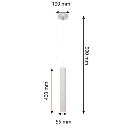 LED Κρεμαστό φωτιστικό οροφής LED TUBA 1xGU10/4,8W/230V λευκό